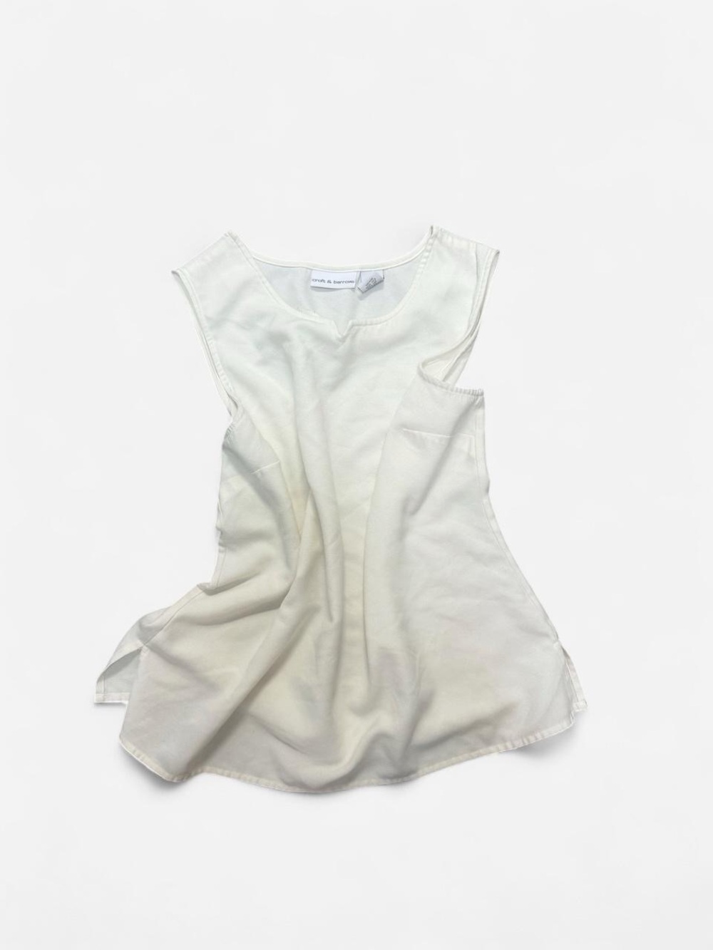 croft & barrow Cream Scoop Neck Women's Top